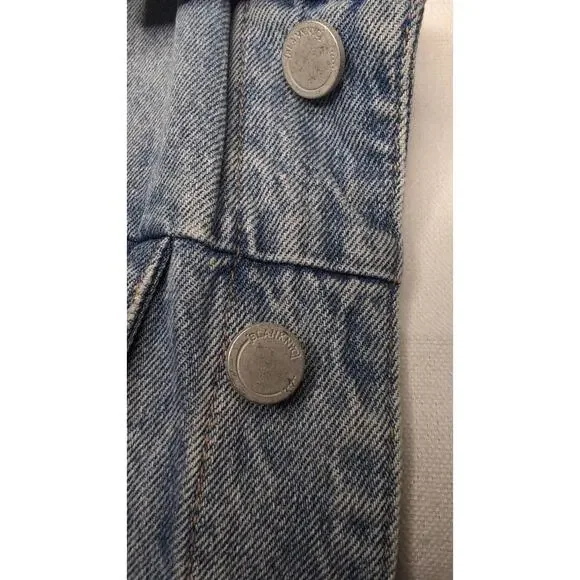 Blank NYC Denim Jacket Medium Light Wash Distressed Trucker Y2K Casual - Picture 2 of 10